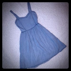 Garage Denim Dress with Open Back